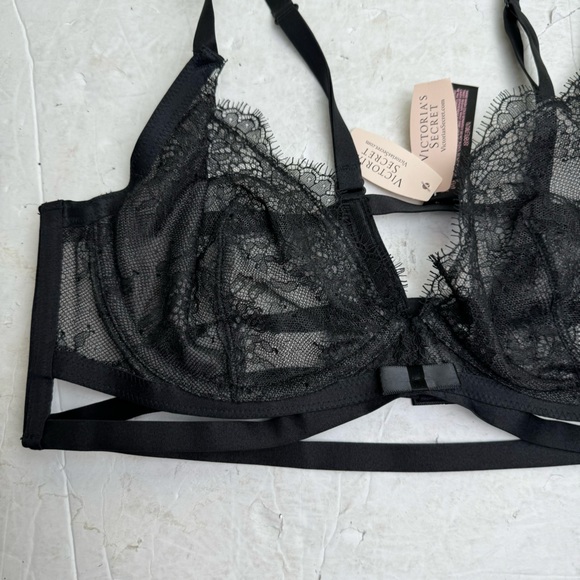 Victorias Secret NEW Lace Sheer Sexy Demi Balconette Bra Strappy Zip Underwire - Picture 6 of 16